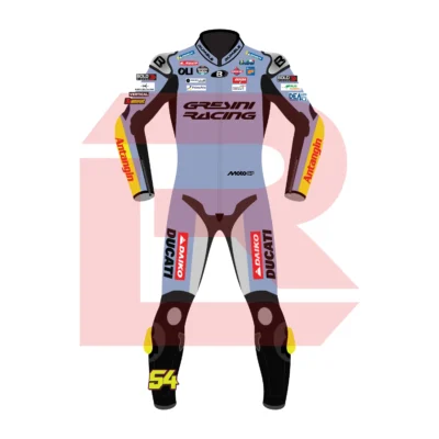 Fermín Aldeguer BK8 Gresini Racing MotoGP 2025 Suit Front Image