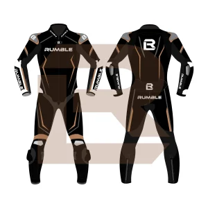 Brown & Black Leather Riding Suit – Rumble Edition 8531 Main Image