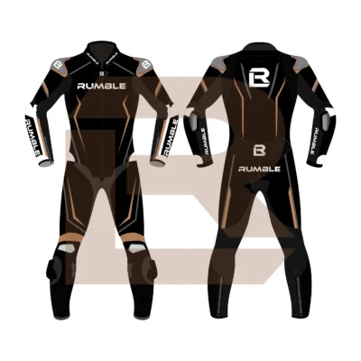 Brown & Black Leather Riding Suit – Rumble Edition 8531 Main Image