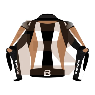 Brown Motorcycle Racing Jacket - Rumble Edition 2749 Back Image