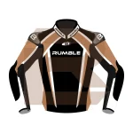 Brown Motorcycle Racing Jacket - Rumble Edition 2749
