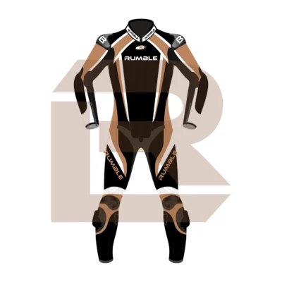 Brown Motorcycle Racing Suit - Rumble Edition 2749 Front Image