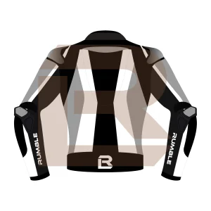 Grey Motorcycle Racing Jacket - Rumble Edition 2749 Back Image