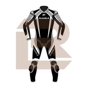 Grey Motorcycle Racing Suit - Rumble Edition 2749 Front Image