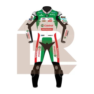 Johann Zarco Castrol Honda LCR MotoGP 2025 Suit Front Image