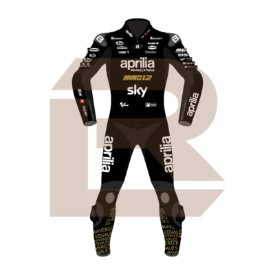 Maverick Viñales Winter Test Aprilia Racing MotoGP 2024 Suit Front Image