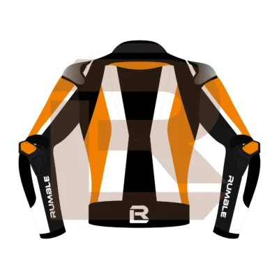 Orange Motorcycle Racing Jacket - Rumble Edition 2749 Back Image
