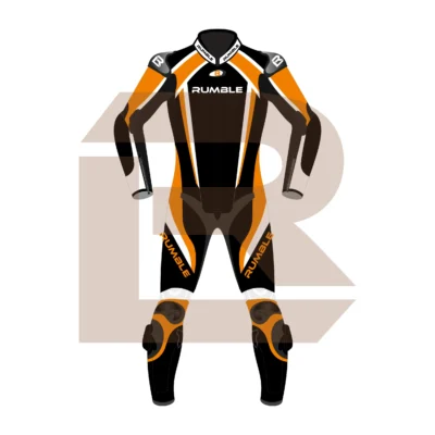 Orange Motorcycle Racing Suit - Rumble Edition 2749 Front Image