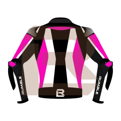Pink Motorcycle Racing Jacket - Rumble Edition 2749 Back Image