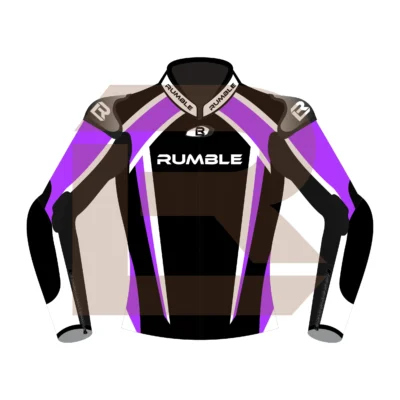Purple Motorcycle Racing Jacket - Rumble Edition 2749 Front Image
