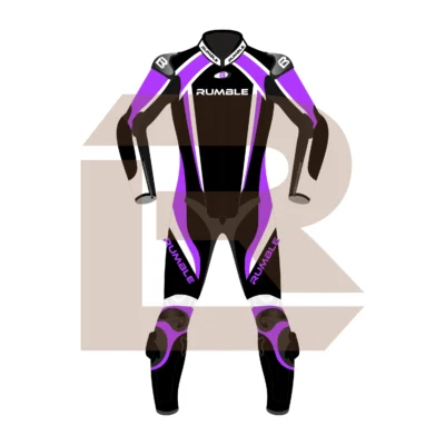 Purple Motorcycle Racing Suit - Rumble Edition 2749 Front Image