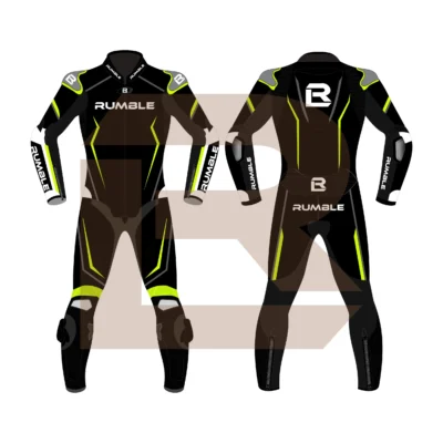 Yellow & Black Leather Riding Suit – Rumble Edition 8531 Main Image