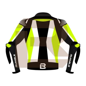 Yellow Motorcycle Racing Jacket - Rumble Edition 2749 Back Image