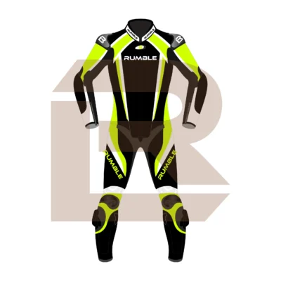 Yellow Motorcycle Racing Suit - Rumble Edition 2749 Front Image