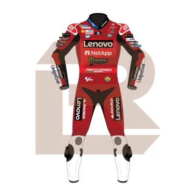 Enea Bastianini Ducati Lenovo Team MotoGP 2024 Suit Front Image
