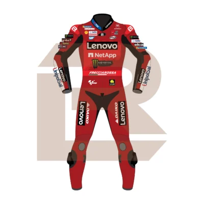 Francesco Bagnaia Ducati Lenovo Team MotoGP 2024 Suit Front Image