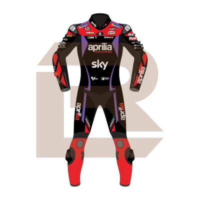 Maverick Viñales Aprilia Racing MotoGP 2024 Suit Front Image