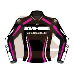 Pink & Black Leather Motorcycle Jacket – Rumble Edition 6238