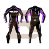 Purple & Black Leather Motorcycle Suit – Rumble Edition 6238 Main Image