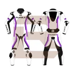 Purple & White Leather Race Suit – Rumble Edition 4197