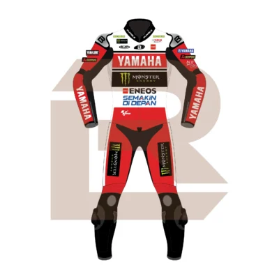 Fabio Quartararo Monster Energy Yamaha MotoGP 75 British 2024 Suit Front Image