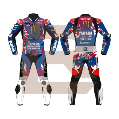 Fabio Quartararo Monster Energy Yamaha MotoGP French 2025 Suit Main Image