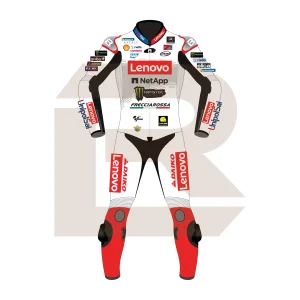Francesco Bagnaia Winter Test Ducati Lenovo Team MotoGP 2025 Suit Front Image