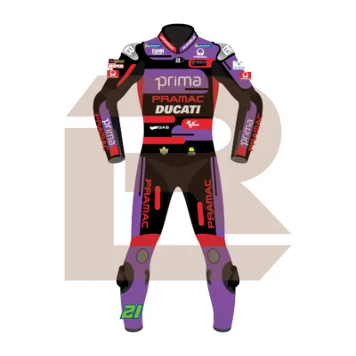 Franco Morbidelli Prima Pramac Racing MotoGP 2024 Suit Front Image