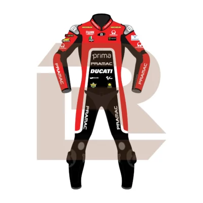 Franco Morbidelli Prima Pramac Racing MotoGP 75 British 2024 Suit Front Image