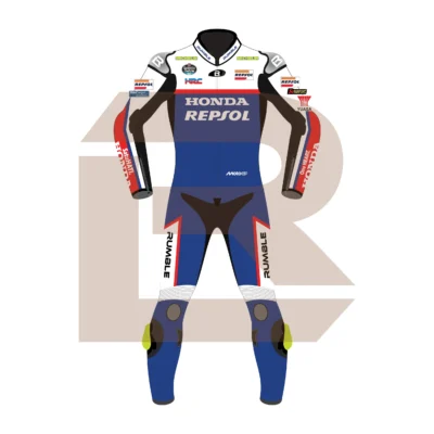 Joan Mir Repsol Honda Team MotoGP 75 British 2024 Suit Front Image