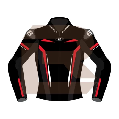 Hayabusa Red Motorcycle Racing Jacket Front Image