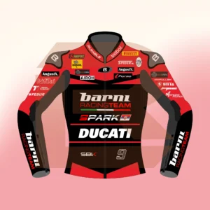 Danilo Petrucci Ducati Barni Spark Racing WSBK 2024 Jacket Front Image