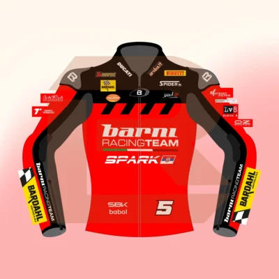 Yari Montella Ducati Barni Spark Racing WSBK 2026 Jacket Front Image