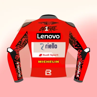 Francesco Bagnaia Ducati Lenovo MotoGP 75 British 2024 Jacket Back Image