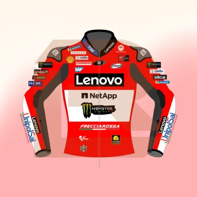 Francesco Bagnaia Ducati Lenovo MotoGP 75 British 2024 Jacket Front Image