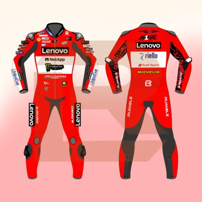 Francesco Bagnaia Ducati Lenovo MotoGP 75 British 2024 Suit Main Image