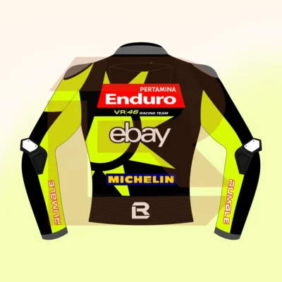 Marco Bezzecchi Pertamina Enduro VR46 MotoGP 75 British 2024 Jacket Back Image