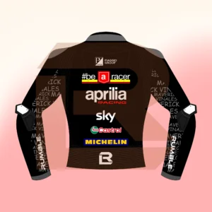 Maverick Viñales Aprilia Racing MotoGP 75 British 2024 Jacket Back Image