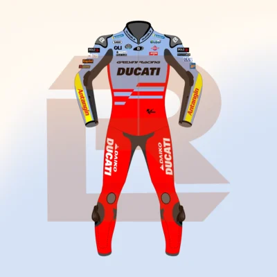 Álex Márquez Gresini Racing MotoGP 2024 Suit Front Image