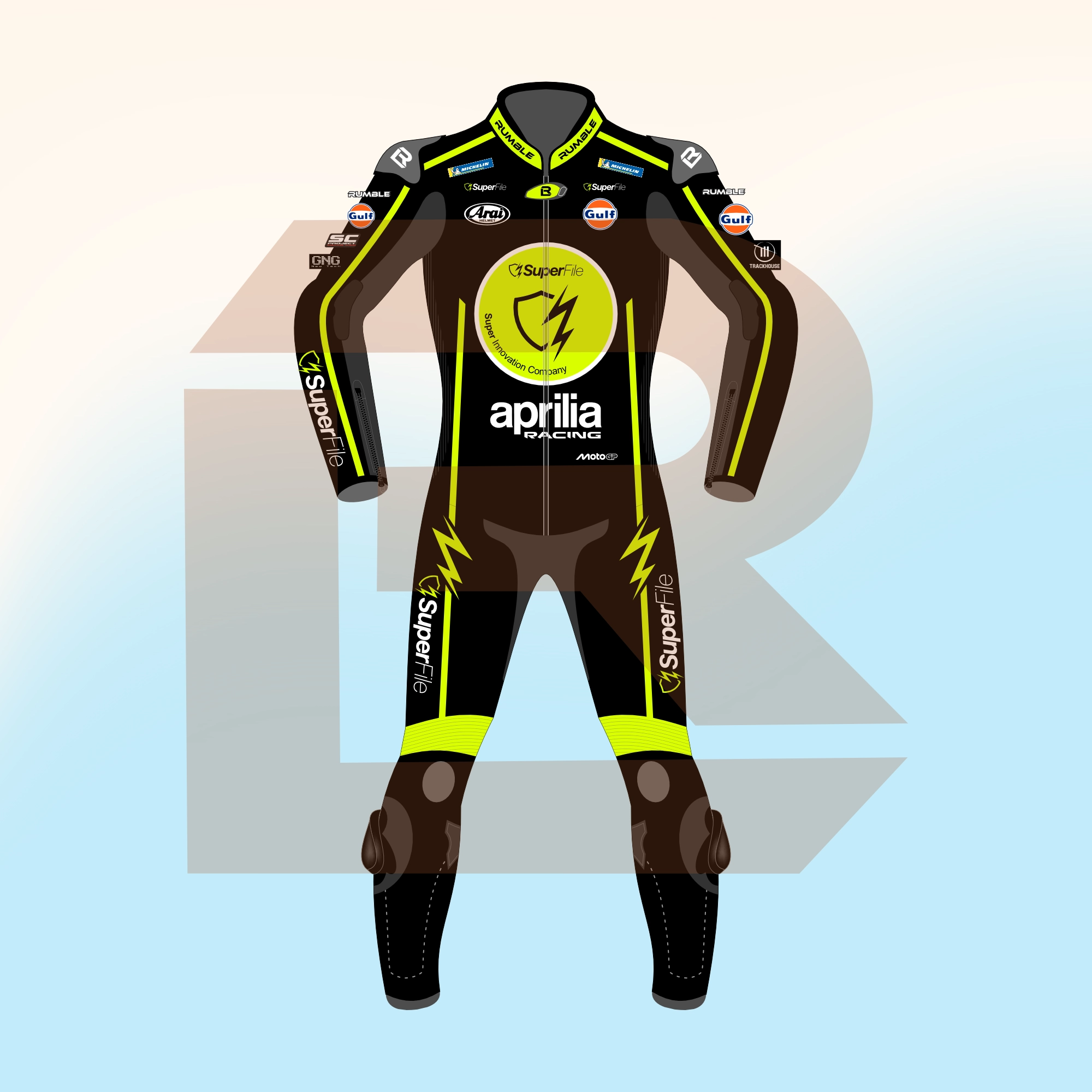 Ai Ogura Aprilia SuperFile Trackhouse MotoGP 2026 Suit Front Image