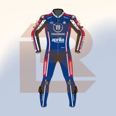 Ai Ogura Aprilia Trackhouse MotoGP US 2026 Suit Front Image