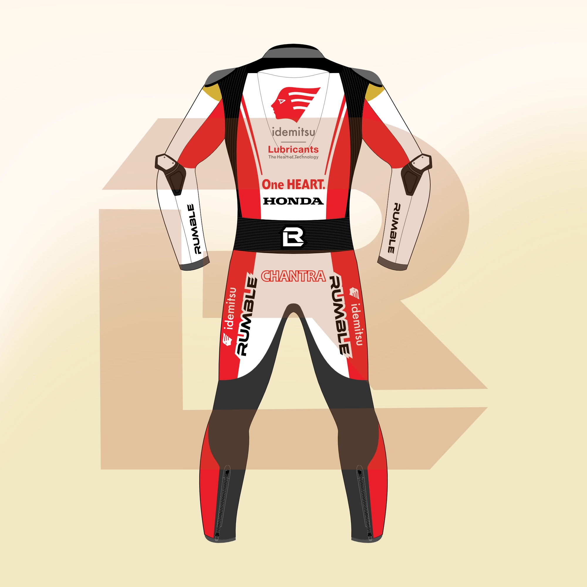 Somkiat Chantra Idemitsu Honda Team Moto2 2024 Suit Back Image